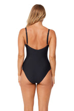 Load image into Gallery viewer, DD/E &quot;V&quot; Neck One Piece - Black