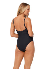 Load image into Gallery viewer, DD/E &quot;V&quot; Neck One Piece - Black