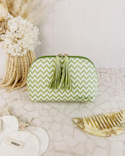 Load image into Gallery viewer, Baby Audrey Makeup Bag Chevron Lime