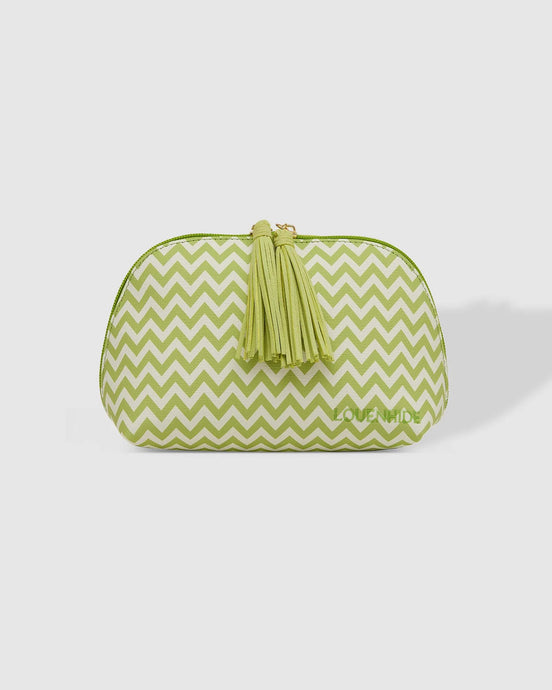 Baby Audrey Makeup Bag Chevron Lime