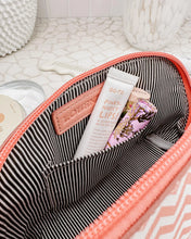 Load image into Gallery viewer, Baby Audrey Makeup Bag Chevron Peach