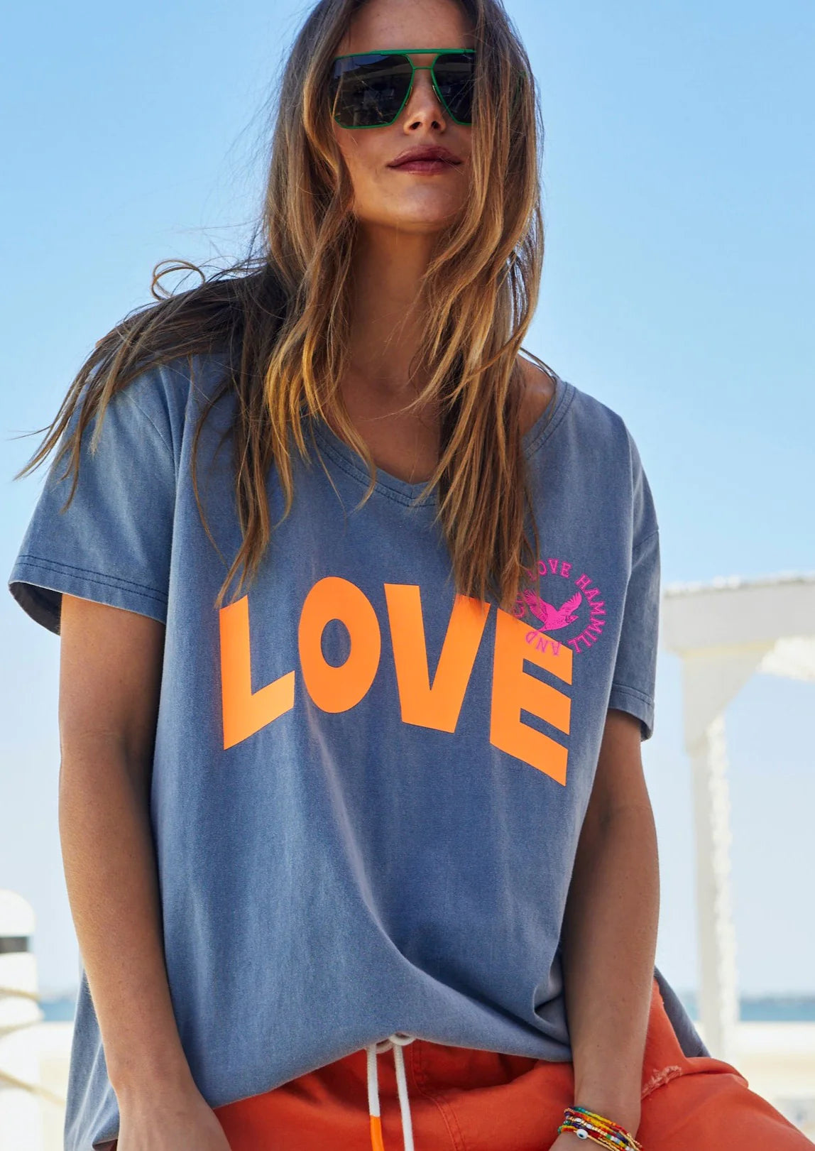 Vintage Faded Navy Love Tee