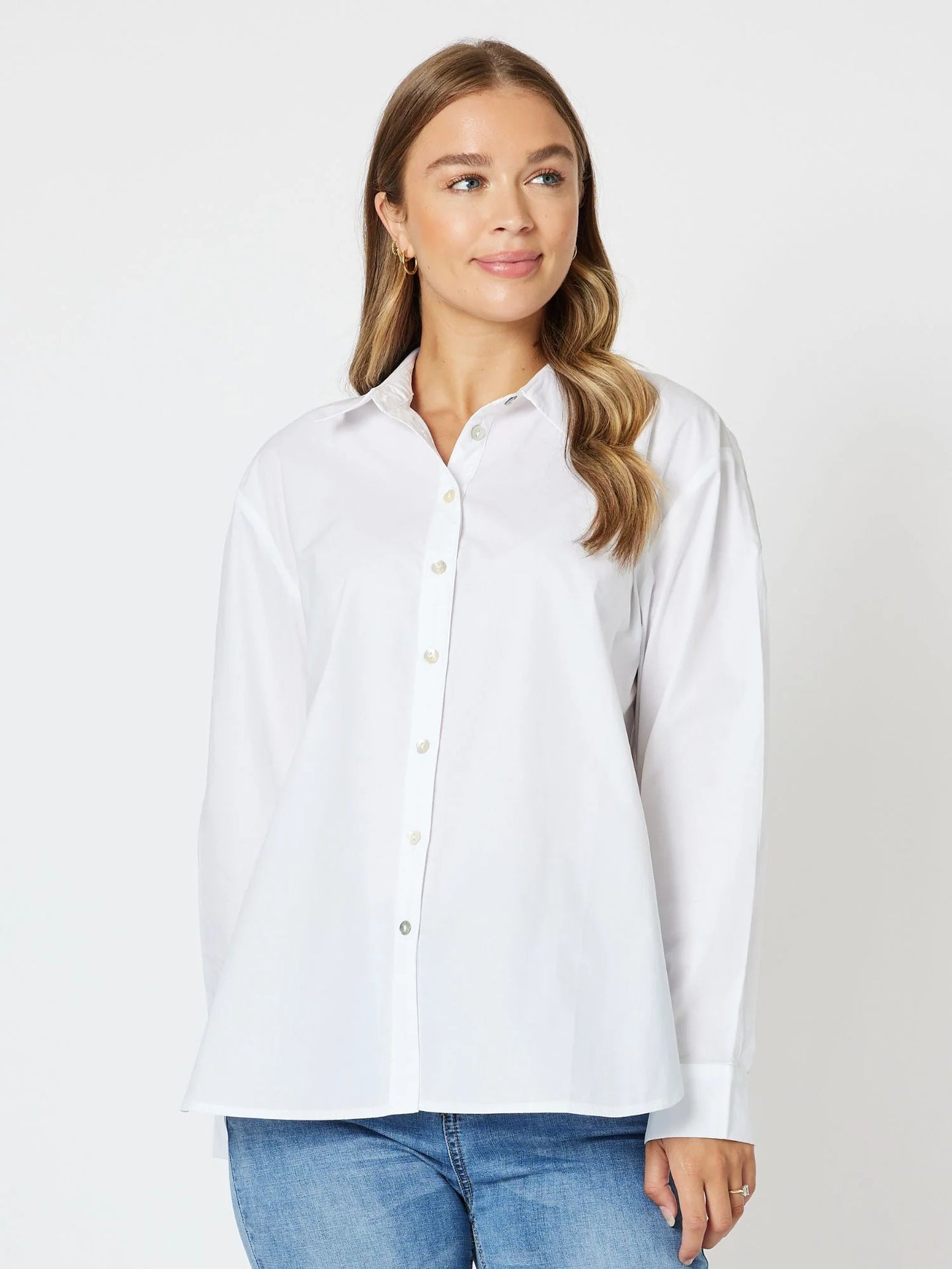 Urban HiLo Relaxed Shirt - White