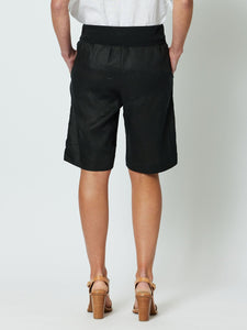 Jordon Linen Short Black