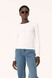 Nola Long Sleeve Top White