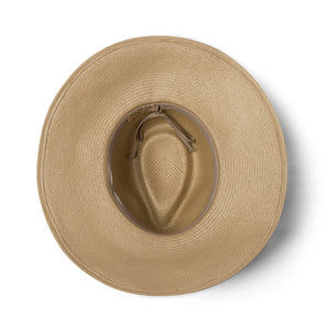 Lorn Wide Brim Fedora Hat Khaki