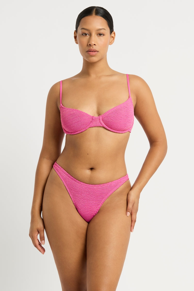 gracie balconette wildberry lurex