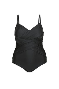 Criss Cross One Piece Black