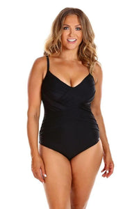 Criss Cross One Piece Black