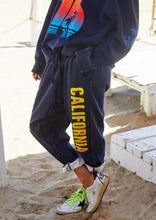 Load image into Gallery viewer, Sunset Navy Drop Crotch Track Pant