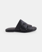 Load image into Gallery viewer, Rio Leather Slide Black