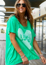 Load image into Gallery viewer, Vintage Wash Heart Tee - Green