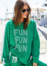 Load image into Gallery viewer, Fun Towelling Longer Sweat - Green