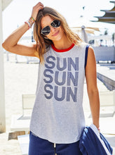 Load image into Gallery viewer, Sun Summer Tank - Grey Marle/ Navy