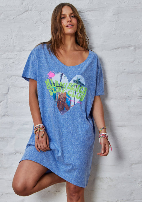 Miami Tee Dress Blue