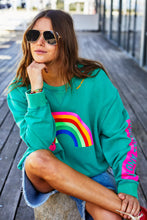 Load image into Gallery viewer, Vintage Rainbow Sweat - Jade