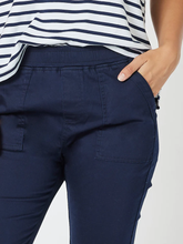 Load image into Gallery viewer, Isabella Cotton Pant Navy