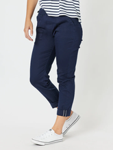 Load image into Gallery viewer, Isabella Cotton Pant Navy