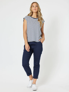 Isabella Cotton Pant Navy