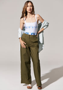 Toya Cotton Pant Khaki