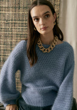 Load image into Gallery viewer, Genus Pointelle Knit Blue