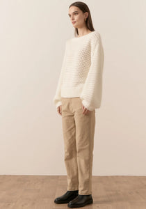 Pointelle Knit White