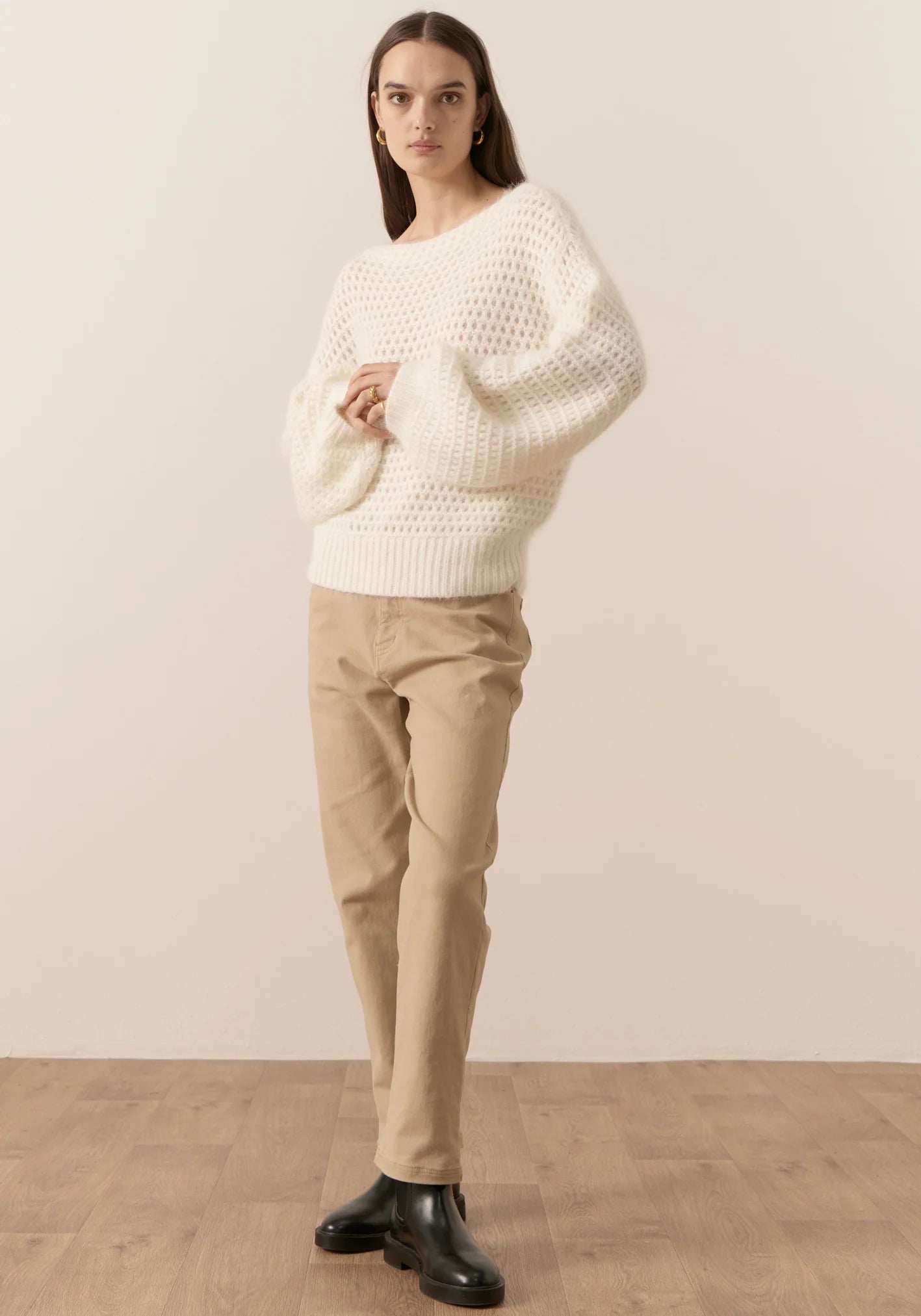 Pointelle Knit White