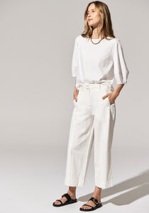 Miley Crop Pant White