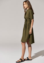 Load image into Gallery viewer, Toya Shirt Dress with Belt Khaki