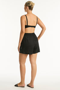 Tidal Linen Boardwalk Short Black