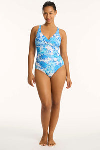 Daisyfield Cross Front Multifit One Piece - Blue