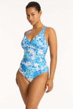 Load image into Gallery viewer, Daisyfield Cross Front Multifit One Piece - Blue