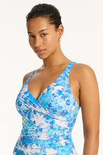 Load image into Gallery viewer, Daisyfield Cross Front Multifit One Piece - Blue