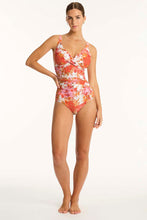 Load image into Gallery viewer, Daisyfield Cross Front Multifit One Piece - Coral