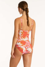 Load image into Gallery viewer, Daisyfield Tie Front DD/E One Piece - Coral