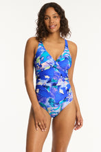 Load image into Gallery viewer, Cascade Cross Front Multifit One Piece - Cobalt