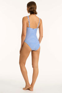 Amalfi Panel Line One Piece - Blue