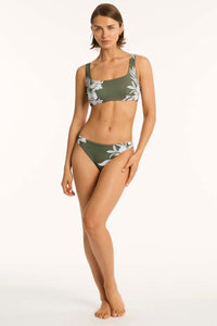 Aloha Low Square Neck Bra - Khaki