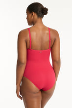 Load image into Gallery viewer, Nouveau Twist Front Dd/E Cup One Piece Raspberry