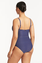 Load image into Gallery viewer, Shoreline Twist Front Dd/E Cup One Piece - Navy