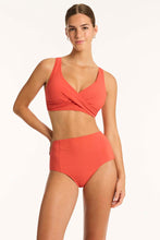 Load image into Gallery viewer, Messina Cross Front Multifit Bra Top - Flame