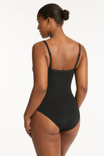 Load image into Gallery viewer, Scalloped Dd/E Bralette One Piece Black