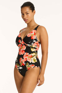 Juniper Cross Front Multifit One Piece - Black