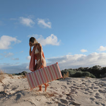 Load image into Gallery viewer, Folding Seat Summer Stripe Strawberry Sorbet