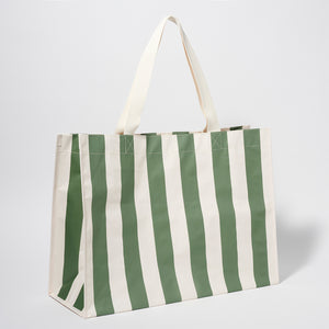 Carryall Beach Bag The Vacay Olive Stripe