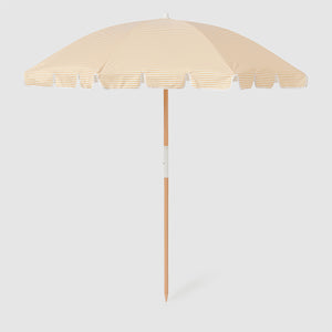 Beach Umbrella Mango Bay Golden Mustard Stripe