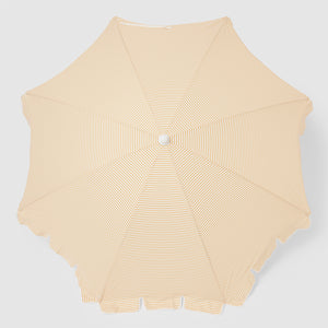 Beach Umbrella Mango Bay Golden Mustard Stripe