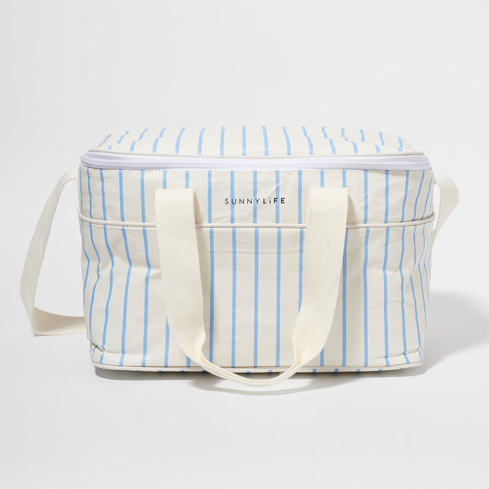 Cooler Bag Le Weekend Mid Blue-Cream