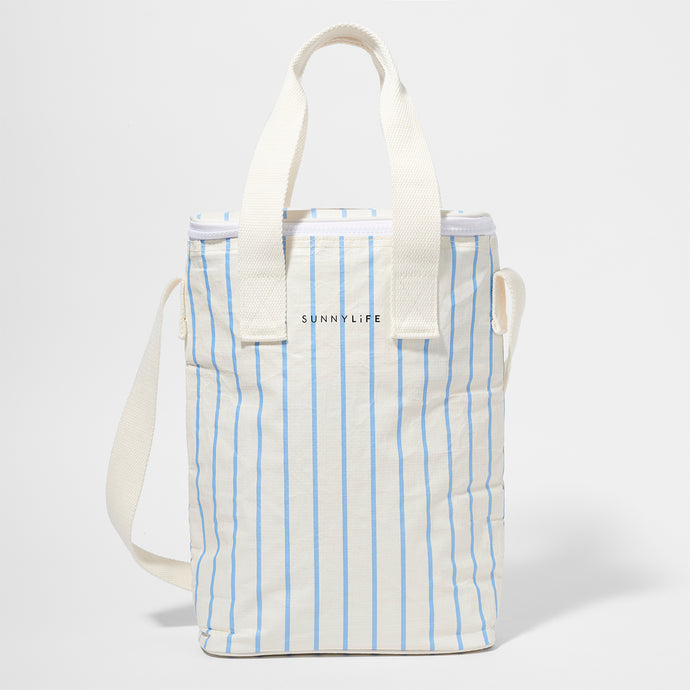 Drinks Cooler Bag Le Weekend Mid Blue-Cream