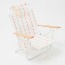 Load image into Gallery viewer, Luxe Beach Chair Rio Sun Multi Stripe